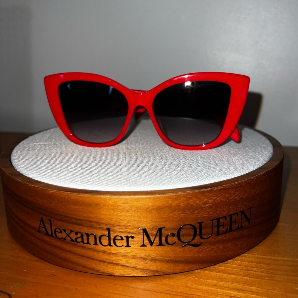 Alexander McQueen Bold Red Cat-Eye Sunglasses
